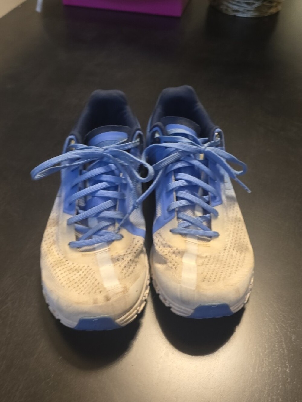 On Running Women's Light Blue and Navy Athletic Sneakers - Picture 4 of 5